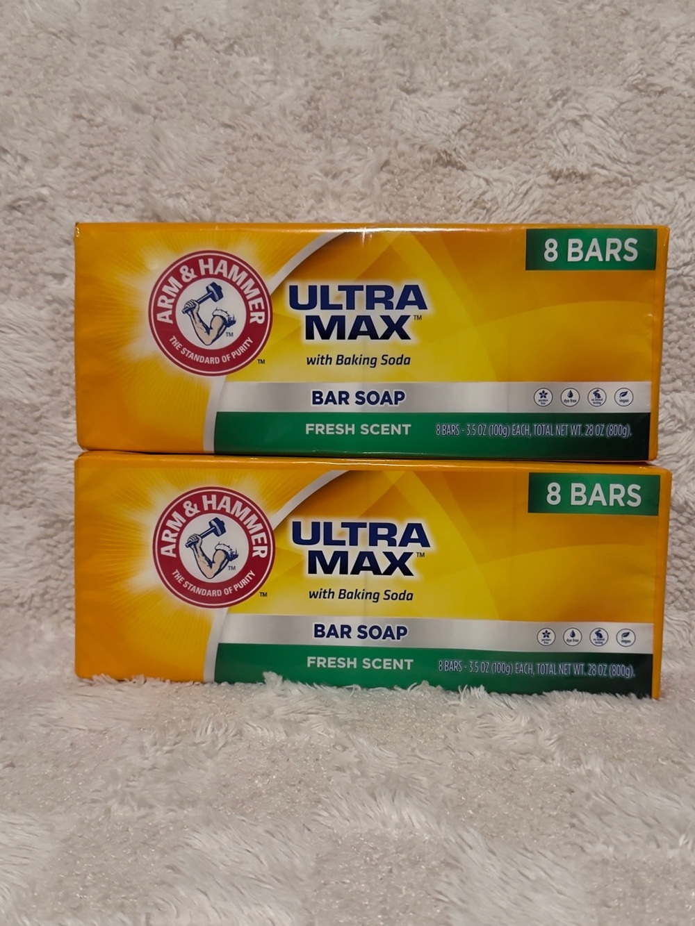 Arm & Hammer Ultra Max Bar Soap 16 Bars - Yellow/Green Packaging